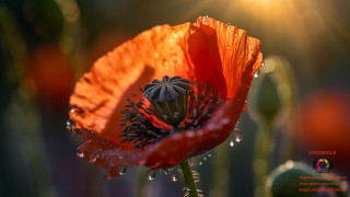 Macroaufnahme einer Mohnblume Macroaufnahme einer Mohnblume