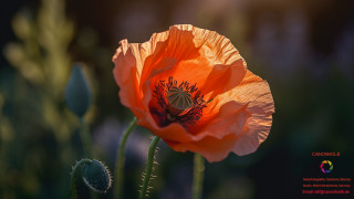 Macroaufnahme einer Mohnblume Macroaufnahme einer Mohnblume