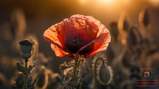 Macroaufnahme einer Mohnblume Macroaufnahme einer Mohnblume