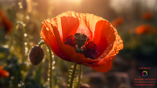 Macroaufnahme einer Mohnblume Macroaufnahme einer Mohnblume