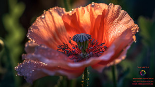 Macroaufnahme einer Mohnblume Macroaufnahme einer Mohnblume