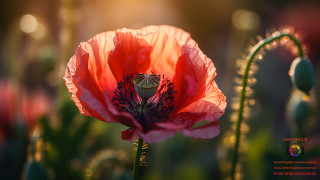 Macroaufnahme einer Mohnblume Macroaufnahme einer Mohnblume