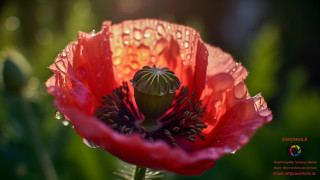 Macroaufnahme einer Mohnblume Macroaufnahme einer Mohnblume