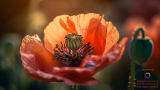 Macroaufnahme einer Mohnblume Macroaufnahme einer Mohnblume