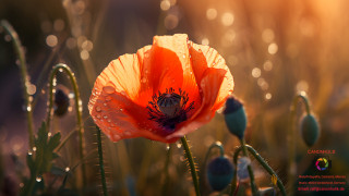 Macroaufnahme einer Mohnblume Macroaufnahme einer Mohnblume