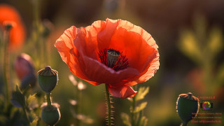 Macroaufnahme einer Mohnblume Macroaufnahme einer Mohnblume